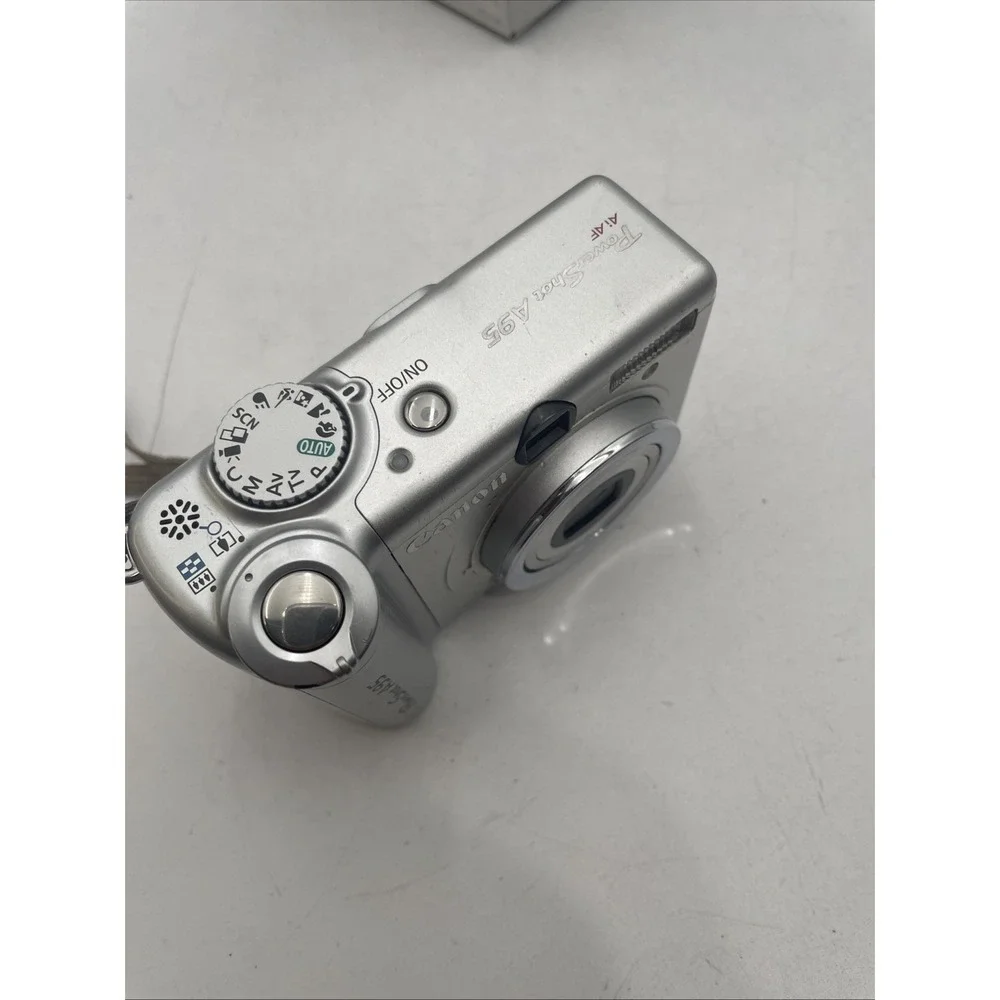 Canon PowerShot A95 5MP‎ Digital Camera 12X Zoom+Battery+Memory Card-TESTED